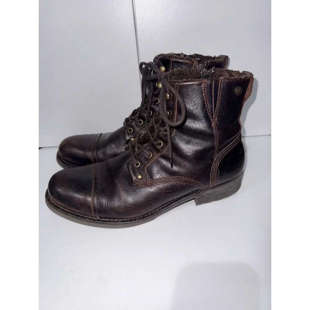 Pajar Track Men Ankle Zip Boots Waterproof Leather Made in Portugal Size 45